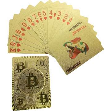 Bitcoin Waterproof Gold Playing Cards - Unique Collectible