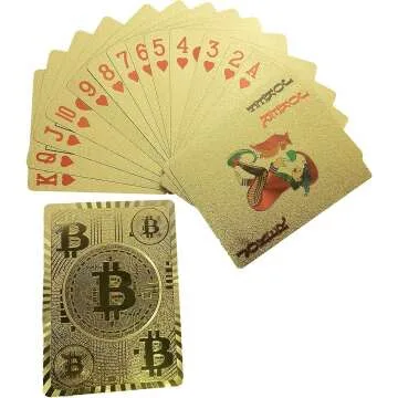 Bitcoin Waterproof Gold Playing Cards - Unique Collectible