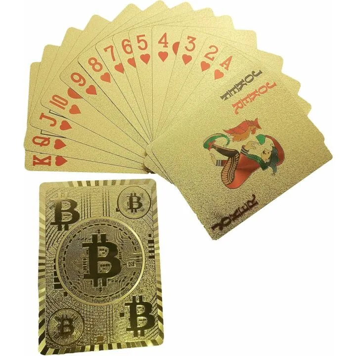 Bitcoin Waterproof Gold Playing Cards - Unique Collectible