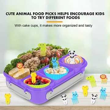 Purple Bento Box 1300ML Leak-Proof Microwave Safe