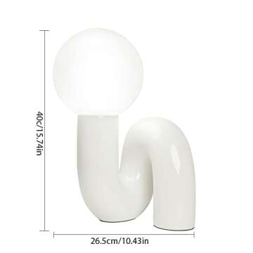 Arturesthome Table Lamp Creative Nordic Desk Lamp for Living Room Bedside Lamp for Bedroom Study Reading Light with Bulbs White