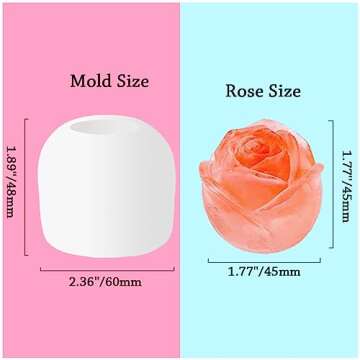 IXIGER Rose Ice Cube Molds - Perfect for Any Beverage