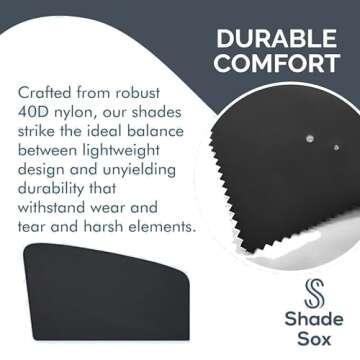 SHADESOX Car Side Window Sunshade (2-Pack) | Window Shade for Baby in Car | Universal Fit for 99% of Cars & Mid Size SUVs | Rear Car Window Shades for Kids and Children | Sun Blocker Window Screens