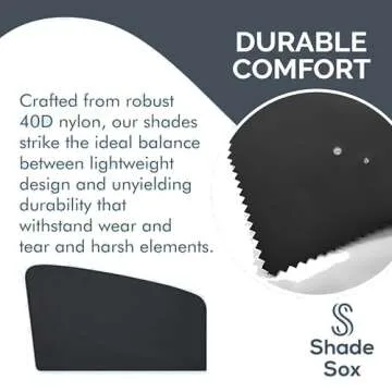 SHADESOX Car Side Window Sunshade (2-Pack) | Window Shade for Baby in Car | Universal Fit for 99% of Cars & Mid Size SUVs | Rear Car Window Shades for Kids and Children | Sun Blocker Window Screens