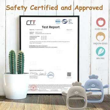 Baby Teething Toys by Komfy LilLove | Non-Toxic Infant Toys 0-6 6-12 Months | CPC Certified Teething Mitten | No Drop Teether for Baby Teething Relief | Baby teether Toys | Teething Pacifier - 2 Pack