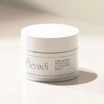fleradi Edelweiss Cleansing Balm – Vegan Makeup Remover and Face Cleanser with Natural Flower Extr...