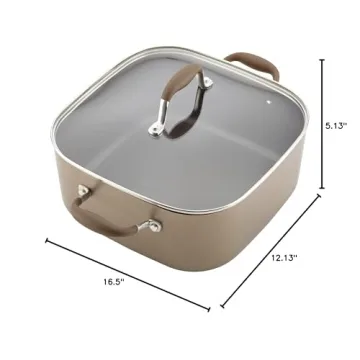 Anolon Advanced Nonstick Casserole Dish 7 Quart Bronze Brown