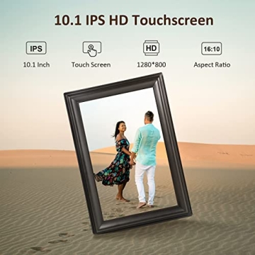Elegant 10.1 Inch WiFi Digital Photo Frame with App Sharing
