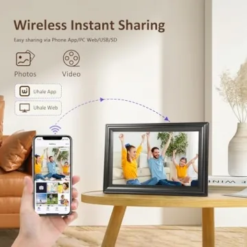 Elegant 10.1 Inch WiFi Digital Photo Frame with App Sharing