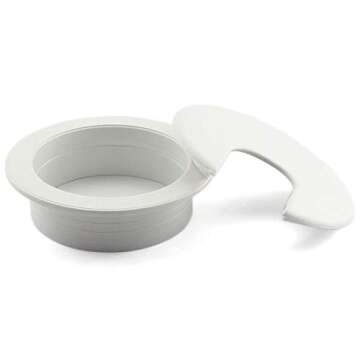 2pcs 2 Inch Desk Wire Cord Cable Grommets Hole Cover for Office PC Desk Cable Cord Organizer Plastic Cover (White-2Pcs)