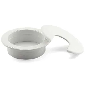 2pcs 2 Inch Desk Wire Cord Cable Grommets Hole Cover for Office PC Desk Cable Cord Organizer Plastic Cover (White-2Pcs)