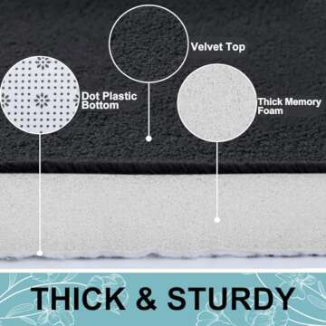 Smiry Memory Foam Bath Mat: Soft, Absorbent, Non-Slip