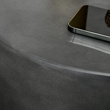 HOMCOM Round Side Table with Adjustable Feet and Finish