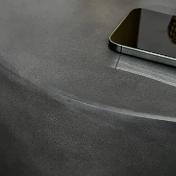 HOMCOM Round Side Table with Adjustable Feet and Finish