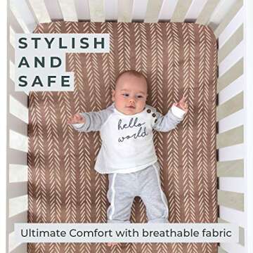 Pobibaby - Premium Single Fitted Baby Boy Crib Sheets for Standard Crib Mattress - Ultra-Soft Cotton...