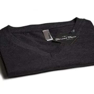 Thread Tank Dog Mom Women's Relaxed V-Neck T-Shirt Tee Charcoal 2X-Large