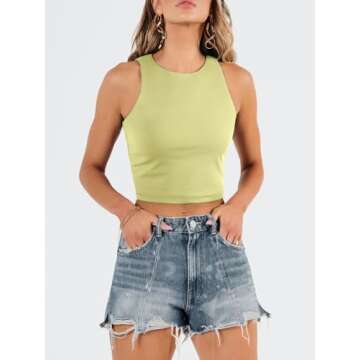 EFAN Women’s Sexy Racerback Crop Top – Perfect for Summer Fun