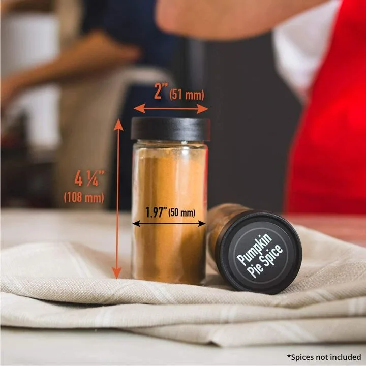 Bamboo Spice Rack with 30 Jars for Organized Cooking