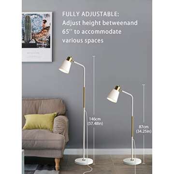 Stylish Adjustable Industrial Floor Lamp for Modern Homes