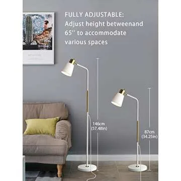 Stylish Adjustable Industrial Floor Lamp for Modern Homes