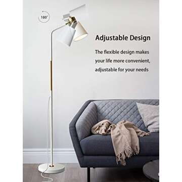 Stylish Adjustable Industrial Floor Lamp for Modern Homes