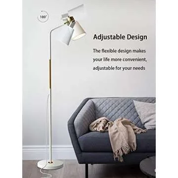 Stylish Adjustable Industrial Floor Lamp for Modern Homes