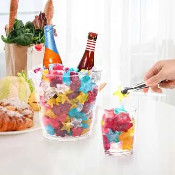 Dicunoy 200 PCS Colorful Reusable Ice Cubes for Drinks