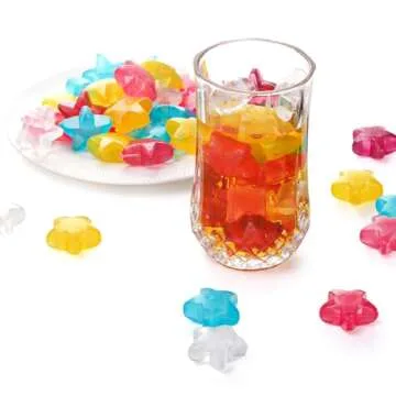 Dicunoy 200 PCS Colorful Reusable Ice Cubes for Drinks