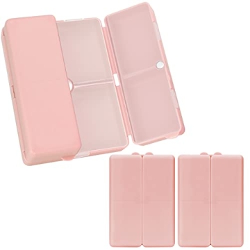 FYY Daily Pill Organizer - 2 Pcs, 7 Compartments, Portable & Foldable for Travel