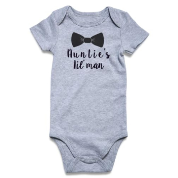 RAISEVERN Baby Clothes Auntie's Lie Man Newborn Boy Girl Outfit Announcement Sayings Bodysuit Unisex...