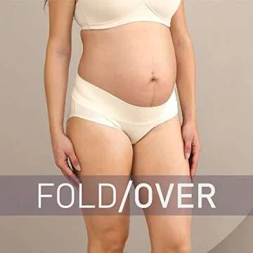 Intimate Portal Maternity Underwear Cotton Pregnancy Postpartum Panties Foldable Under the Bump Brie...