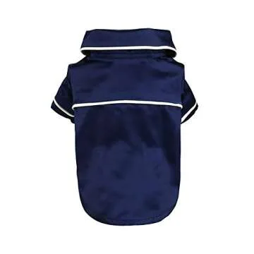 Lifeunion Small Cats Dogs Pajamas Pet Soft Silk Lapel Two-Legged Sleepwear Shirt for All Season (Small, Blue)