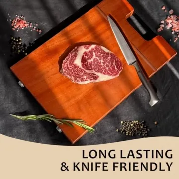 LUBAN Mahogany Wood Cutting Board Elegant Durable Essential