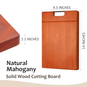 LUBAN Mahogany Wood Cutting Board Elegant Durable Essential