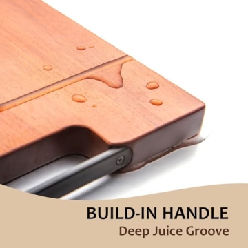 LUBAN Mahogany Wood Cutting Board Elegant Durable Essential