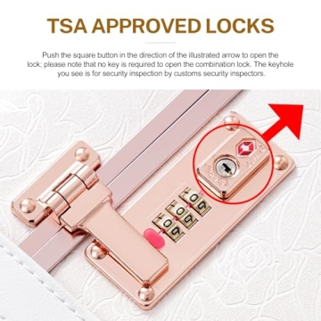 urecity Vintage Luggage Set for Women, Retro Travel Case