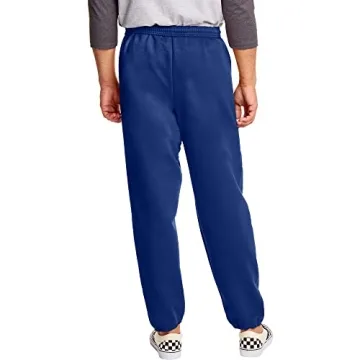 Hanes EcoSmart Men's Non-Pocket Sweatpants in Royal Color