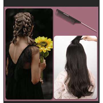 Topsyhair Braiding Tools - 4 Pack Hair Styling Combo: Tail Combo, 2 French Braid Loops (Black)