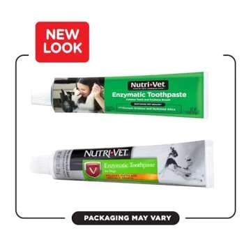 Nutri-Vet Enzymatic Toothpaste for Dogs - Non-Foaming Chicken Flavor - Prevent Promotes a Healthy Active Lifestyle - Polishes Teeth - Veterinarian Approved Formula - Made in the USA - 2.5 oz