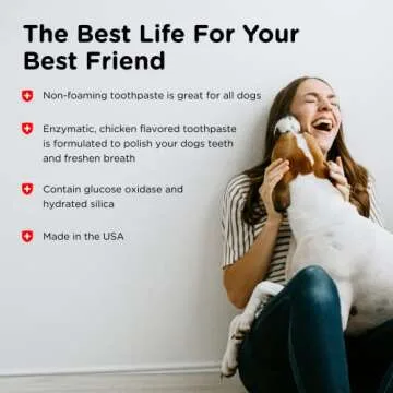 Nutri-Vet Enzymatic Toothpaste for Dogs - Non-Foaming Chicken Flavor - Prevent Promotes a Healthy Active Lifestyle - Polishes Teeth - Veterinarian Approved Formula - Made in the USA - 2.5 oz