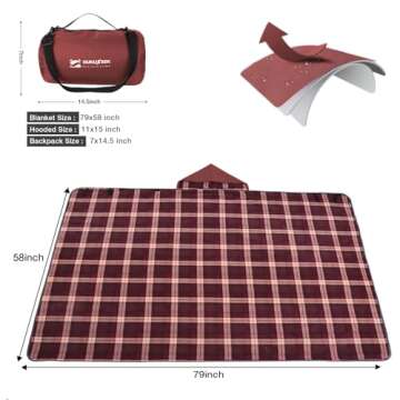 DUKUSEEK Stadium Blanket Waterproof for Outdoors and Sports