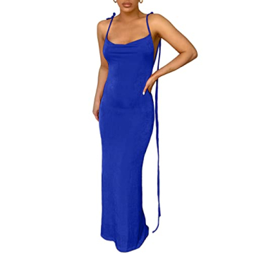 Stylish Women’s Strappy Backless Cami Dress for Parties