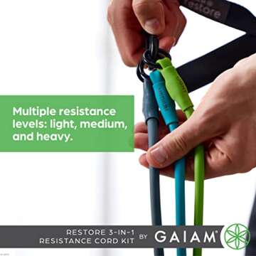 Gaiam Resistance Band Kit for Customizable Intensity