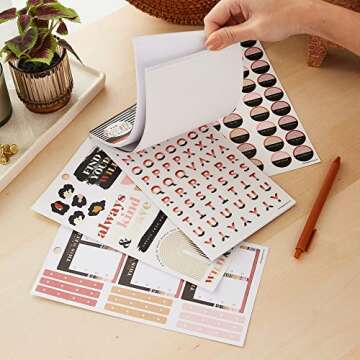 The Happy Planner Sticker Pack for Calendars, Journals and Projects –Multi-Colour, Easy Peel – Scrapbook Accessories – Modern Wild Theme – 30 Sheets, 929 Stickers Total