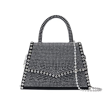 DEEPMEOW Rhinestone Evening Bag for Women - Fashion Crystal Crossbody Small Clutch Purse with Chain ...