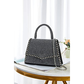 DEEPMEOW Rhinestone Crossbody Bag for Women - Stylish and Elegant