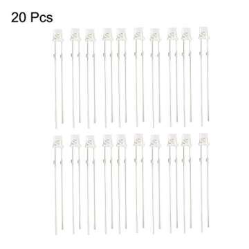 uxcell 20pcs Photosensitive Diode Photodiodes Light Sensitive Sensors, 3mm Clear Flat Head Receiver ...