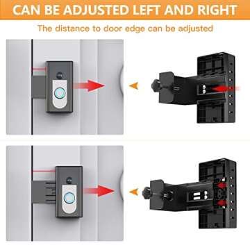 QIBOX Anti-Theft Video Doorbell Mount Compatible with Ring/Blink Wireless Video Doorbell 4/3/3 Plus/2/1/(2020 Release), Adjustable No-Drill Mounting Bracket Wedge Adapter Holder Accessories