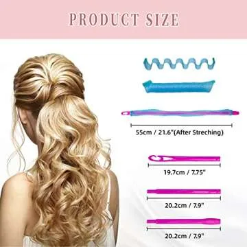 60pcs Heatless Hair Curlers Kit for Effortless Curls