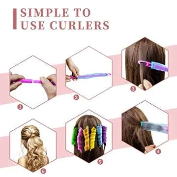 60pcs Heatless Hair Curlers Kit for Effortless Curls
